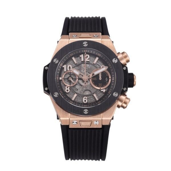 Best 1:1 Super Clone BBF Factory 42mm 18K Gold Plated Ceramic Skeleton Flyback Chronograph