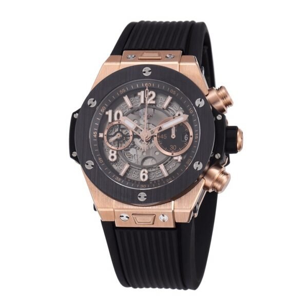 Best 1:1 Super Clone BBF Factory 42mm 18K Gold Plated Ceramic Skeleton Flyback Chronograph