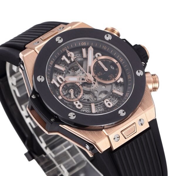 Best 1:1 Super Clone BBF Factory 42mm 18K Gold Plated Ceramic Skeleton Flyback Chronograph