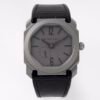 BVLGARI Octo Finissimo 102713 Gray Dial Leather Strap