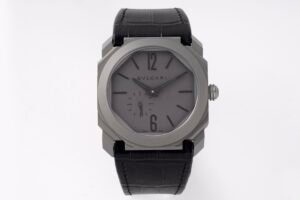 BVLGARI Octo Finissimo 102713 Gray Dial Leather Strap