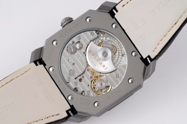 BVLGARI Octo Finissimo 102713 Gray Dial Leather Strap