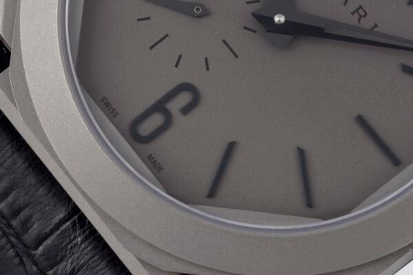 BVLGARI Octo Finissimo 102713 Gray Dial Leather Strap