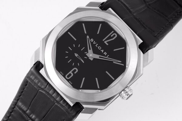 BV Factory Bvlgari Octo Finissimo 40mm Black Dial Leather Starp