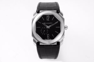 BV Factory Bvlgari Octo Finissimo 40mm Black Dial Leather Starp