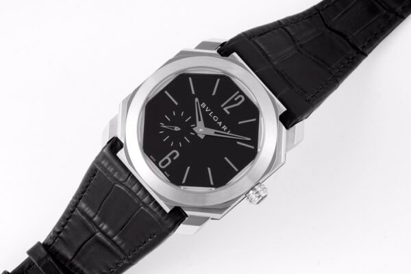 BV Factory Bvlgari Octo Finissimo 40mm Black Dial Leather Starp