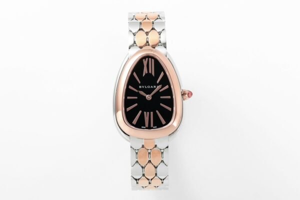 Bvlgari Serpenti Seduttori Gold Steel Two Tone Black Dial