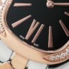 Bvlgari Serpenti Seduttori Diamond Bezel Silver Opaline Black Dial