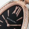 Bvlgari Serpenti Seduttori Diamond Bezel Silver Opaline Black Dial