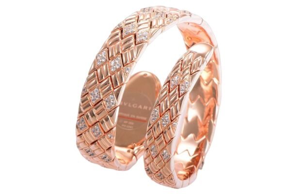 Bvlgari Serpenti Spiga Rose Gold Mother of Pearl Dial diamond bezel