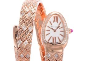Bvlgari Serpenti Spiga Rose Gold Mother of Pearl Dial diamond bezel