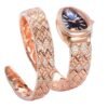 Bvlgari Serpenti Spiga Rose Gold Black Dial Diamond bezel