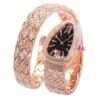 Bvlgari Serpenti Spiga Rose Gold Black Dial Diamond bezel