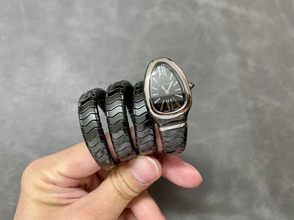 BVF Serpenti Spiga Double‑Spiral Black Ceramic Superclone Black Dial