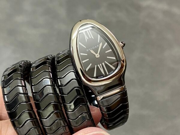 BVF Serpenti Spiga Double‑Spiral Black Ceramic Superclone Black Dial