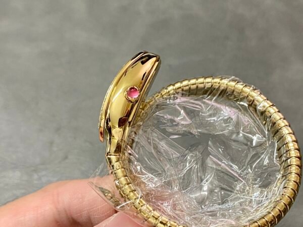 Bvlgari Serpenti Tubogas 18K Yellow Gold Single‑Spiral Diamond