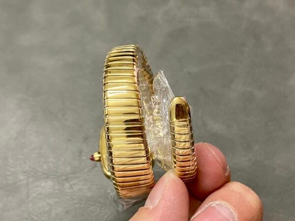 Bvlgari Serpenti Tubogas 18K Yellow Gold Single‑Spiral Diamond