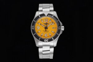 Breitling Superocean Automatic 42 Yellow Dial Steel bracelet