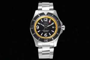Breitling Superocean Automatic 42 Black and yellow steel bracelet