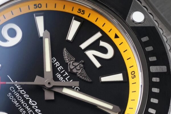 Breitling Superocean Automatic 42 Black and yellow steel bracelet