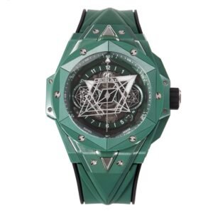 hublot big bang sang bleu II full green ceramic chronograph watch