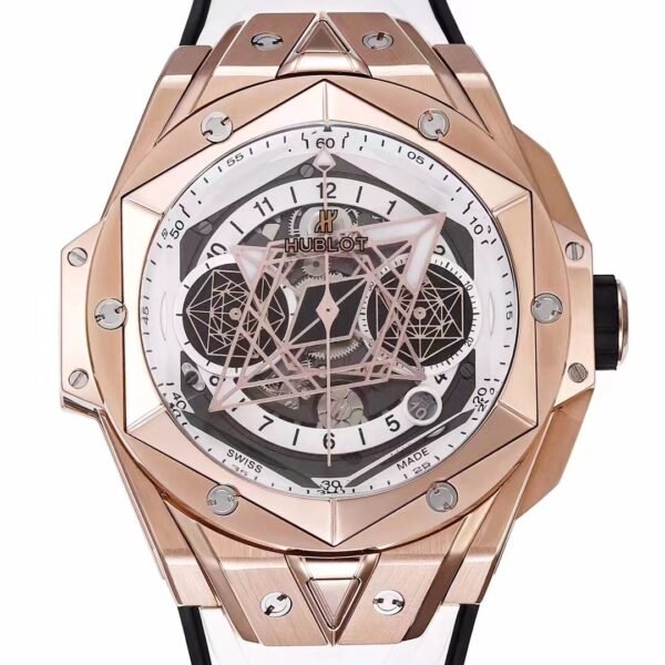 Sang Bleu II 45mm titanium white skeleton dial BBF super clone