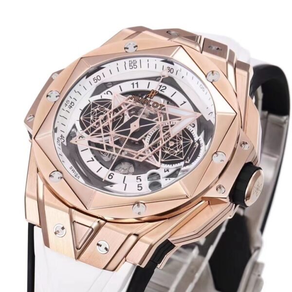 Sang Bleu II 45mm titanium white skeleton dial BBF super clone