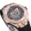 Best 1:1 Super Clone BBF Factory 45mm 18K Rose Gold Case Black Ceramic Bezel Skeleton Dial Flyback Chronograph