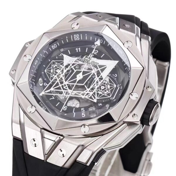 hub luxury wrist watch side profile view