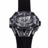 hub black rubber watch strap for men