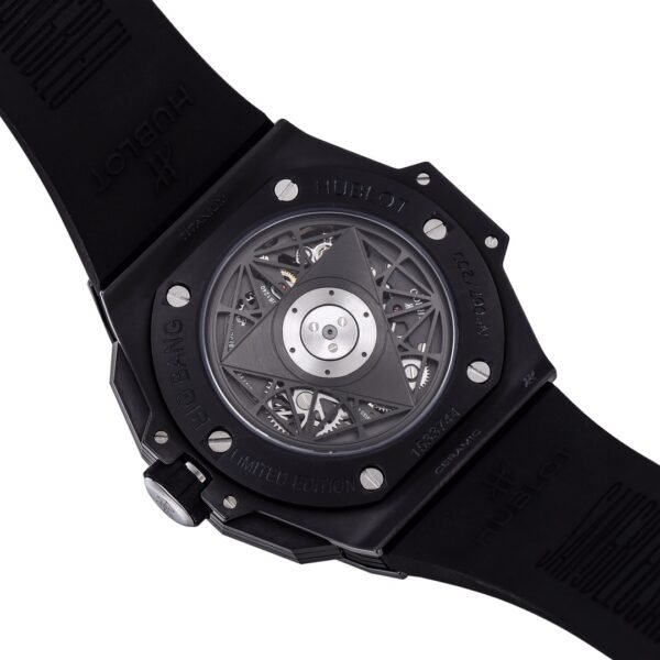 luxury mechanical watch back view