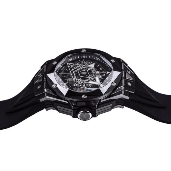luxury wrist watch side profile view
