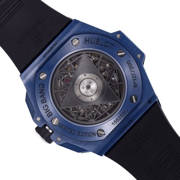 luxury mechanical watch back view