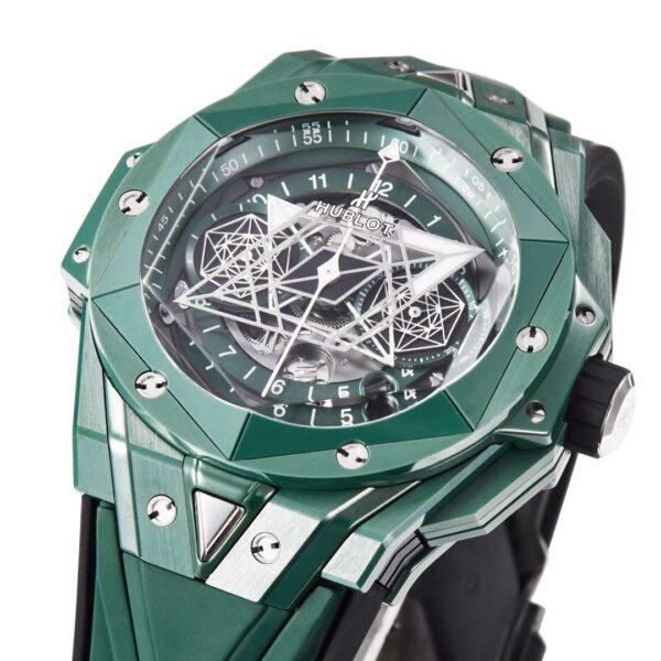 hub luxury wrist watch side profile view