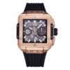 hub Best 1:1 Super Clone BBF Factory 18K Rose Gold PVD Case Black Ceramic Bezel Skeleton Flyback Chronograph