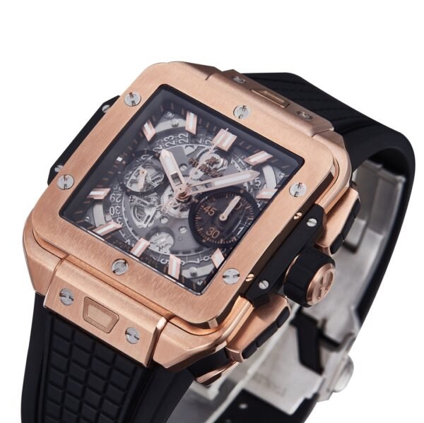 luxury wrist watch side profile view