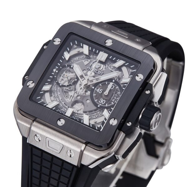 luxury wrist watch side profile view