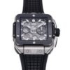 square bang unico rose gold rubber watch