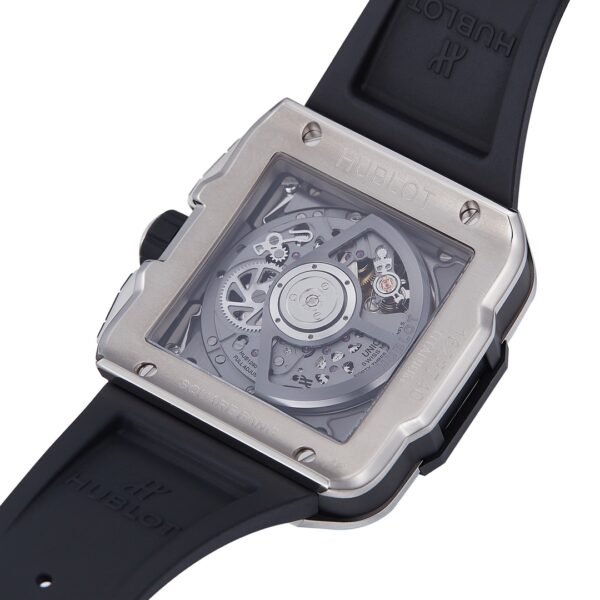 luxury mechanical watch back view