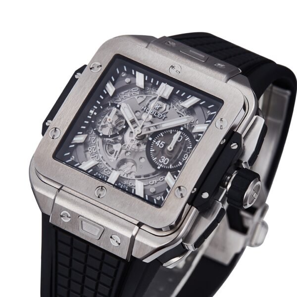luxury wrist watch side profile view