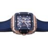 HUBLOT SQUARE BANG UNICO ROSE GOLD BLUE CERAMIC BEZEL WATCH BBF