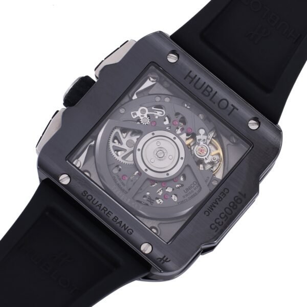 luxury mechanical watch back view