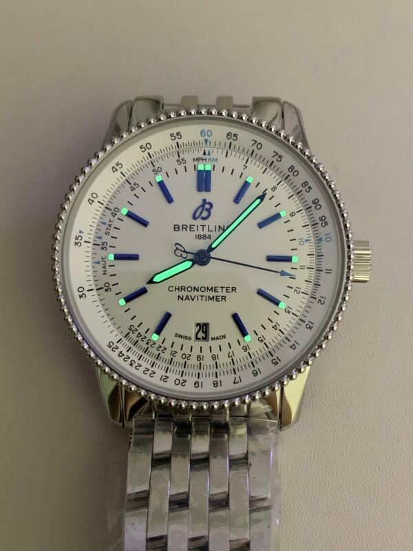 Breitling Navitimer Automatic 41 White Dial Steel bracelet