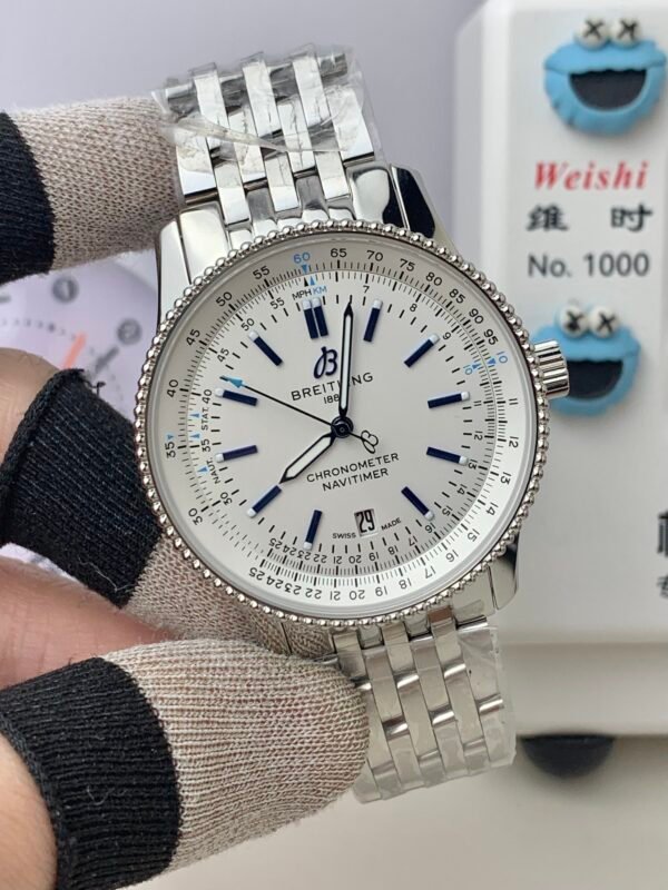 Breitling Navitimer Automatic 41 White Dial Steel bracelet