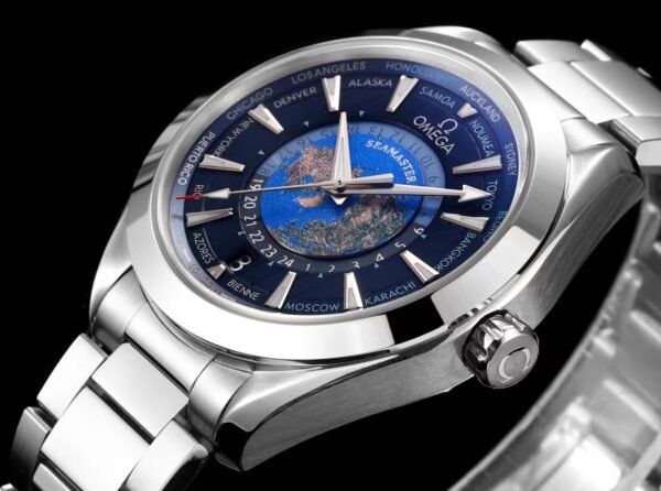 Omega Seamaster Aqua Terra 150M GMT Worldtimer Blue Dial