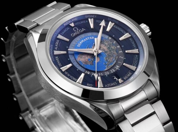 Omega Seamaster Aqua Terra 150M GMT Worldtimer Blue Dial
