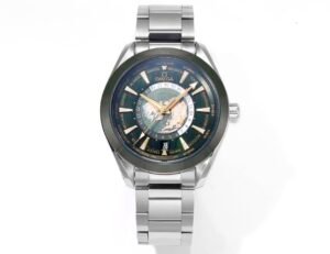 Omega Seamaster Aqua Terra 150M GMT Worldtimer Green Dial