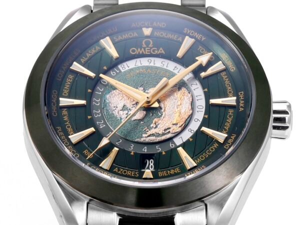 Omega Seamaster Aqua Terra 150M GMT Worldtimer Green Dial