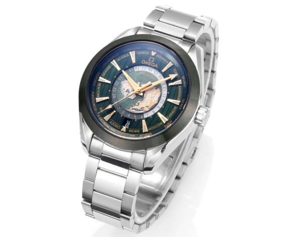Omega Seamaster Aqua Terra 150M GMT Worldtimer Green Dial