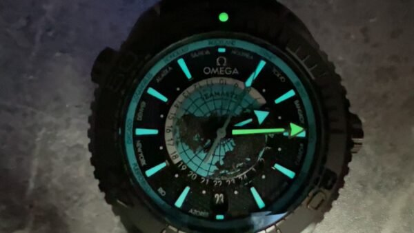 Omega Seamaster Planet Ocean Deep Black Worldtimer VSF